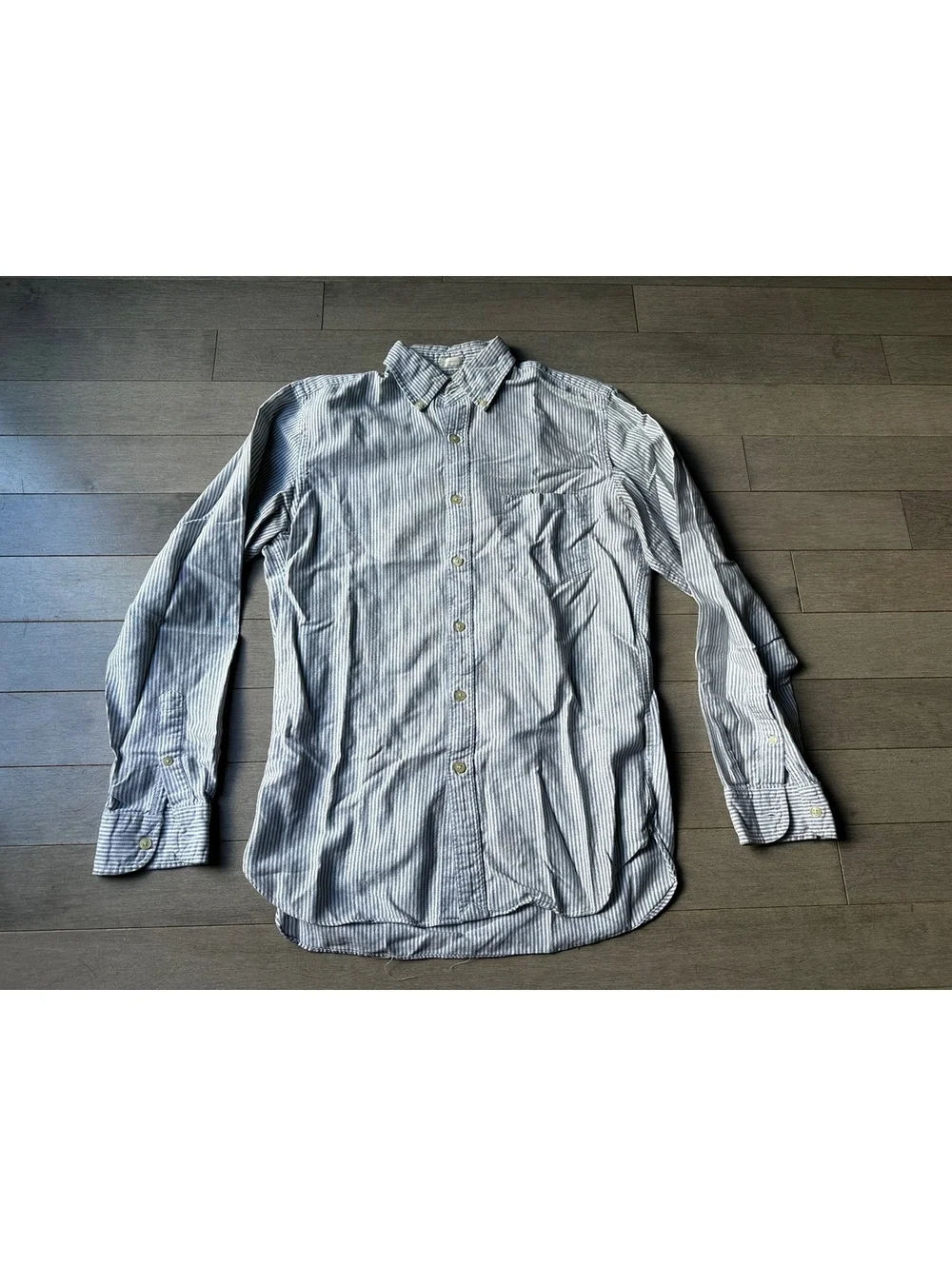 Men’s J.Crew Vintage Oxford Tailored Fit Striped Button-Down Dress Shirt Small